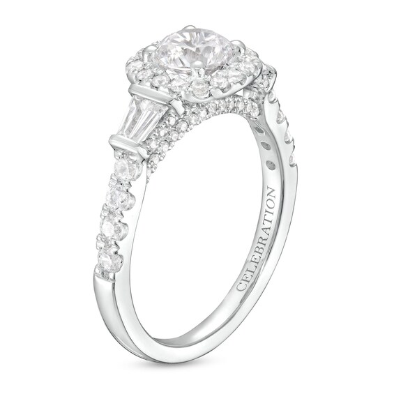 Celebration Infiniteâ¢ 1-3/4 CT. T.w. Certified Diamond Cushion-Shaped Frame Engagement Ring in 14K White Gold (I/Si2)