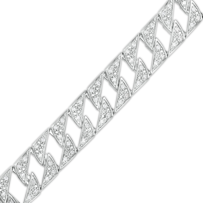 Main Image 1 of 1 CT. T.W. Diamond Open Link Bracelet in Sterling Silver - 8.5"