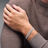 Thumbnail Image 2 of 2 CT. T.W. Diamond Cuban Curb Chain Bracelet in Sterling Silver - 8.5"