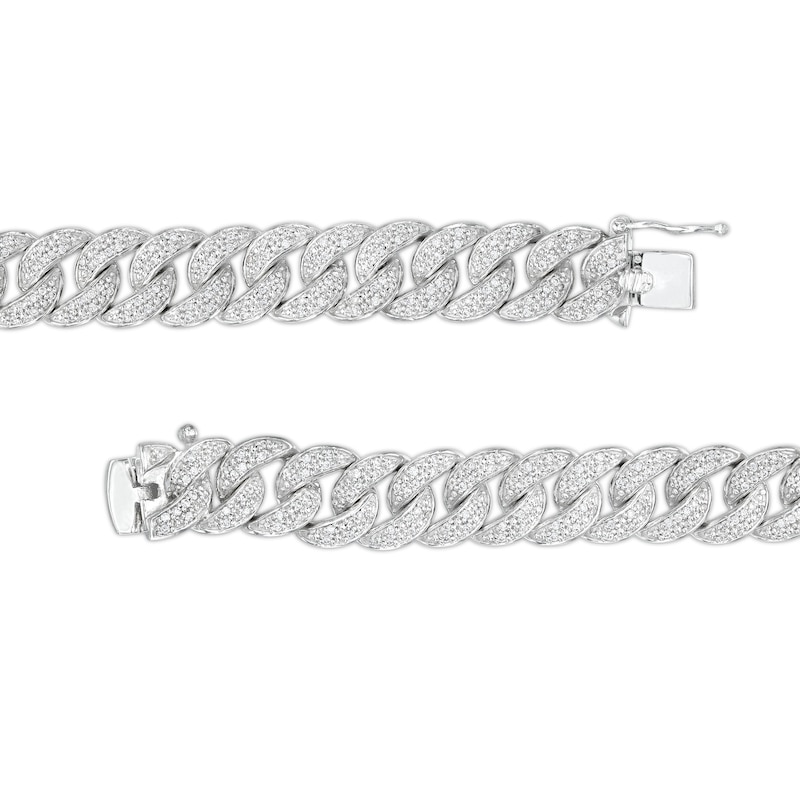 Sterling Silver Men's Diamond Bracelet 3.5 ct