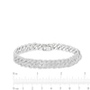 Thumbnail Image 2 of Men's 2 CT. T.W. Diamond Cuban Curb Chain Bracelet in Sterling Silver - 8.5"