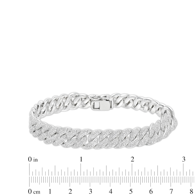 Zales Vera Wang Men 6.2mm Solid Cuban Link Chain Bracelet in Sterling Silver - 8.5