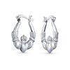 Thumbnail Image 1 of Claddagh Hoop Earrings in Sterling Silver