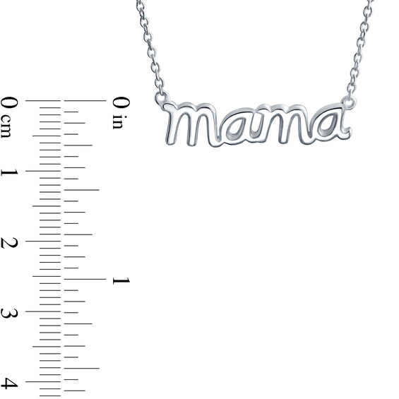 "mama" Necklace in Sterling Silver - 16"