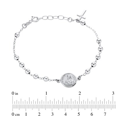 Collier Chapelet En Argent 925 Avec Médaille Vierge Miraculeuse Et