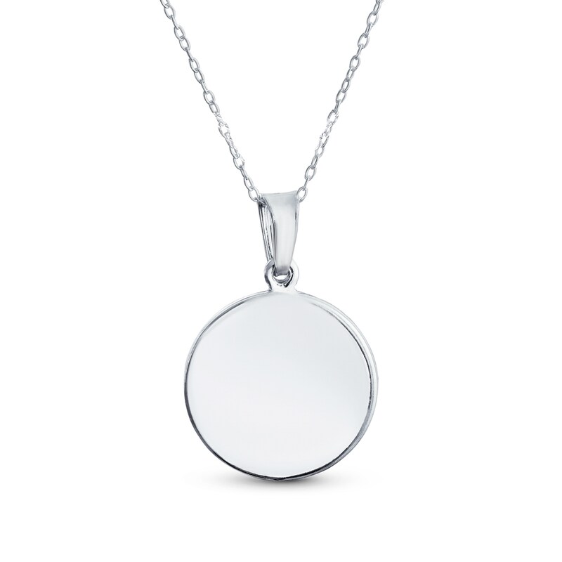 Main Image 2 of Angel Medallion Pendant in Sterling Silver