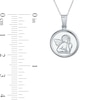 Thumbnail Image 3 of Angel Medallion Pendant in Sterling Silver