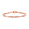 Thumbnail Image 0 of 1 CT. T.W. Diamond Cushion-Shaped Frame Tennis Bracelet in 10K Rose Gold