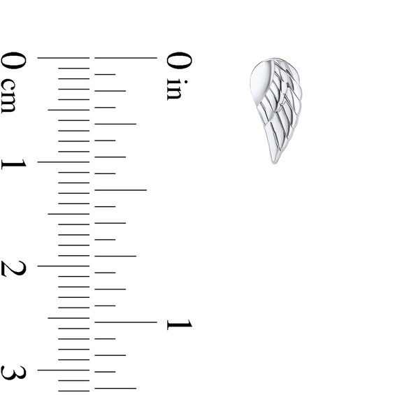 Angel Wing Stud Earrings in Sterling Silver