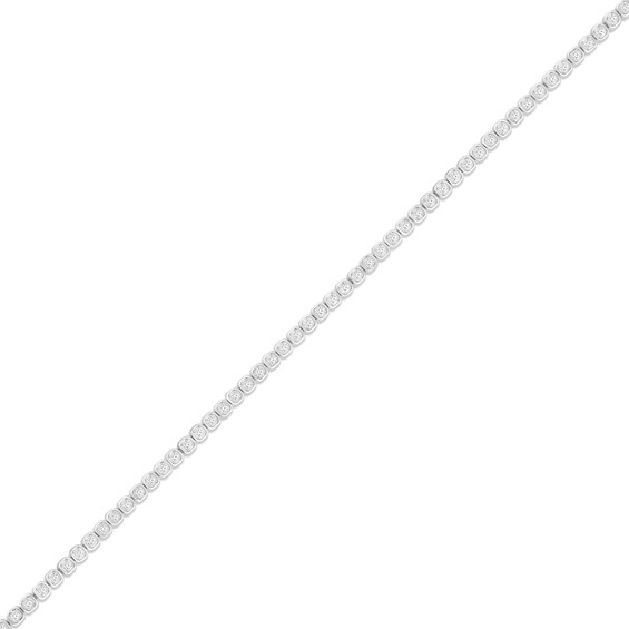 1 CT. T.w. Diamond Cushion-Shaped Frame Tennis Bracelet in 10K White Gold