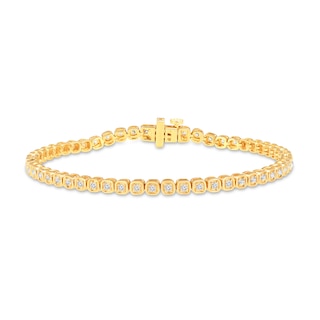 1 CT. T.W. Diamond Cushion-Shaped Frame Tennis Bracelet in 10K Gold