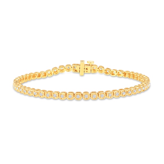 1 CT. T.w. Diamond Cushion-Shaped Frame Tennis Bracelet in 10K Gold