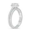 Thumbnail Image 2 of 6.0mm White Lab-Created Sapphire and 1/2 CT. T.W. Diamond Frame Bridal Set in 10K White Gold
