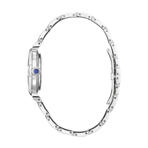 Ladies' Citizen Eco-DriveÂ® L Mae Diamond Accent Silver-Tone Watch with Mother-of-Pearl Dial (Model: Em1060-52N)