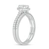 Thumbnail Image 2 of 6.0mm White Lab-Created Sapphire and 1/2 CT. T.W. Diamond Frame Bridal Set in 10K White Gold