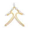 Thumbnail Image 4 of 1/2 CT. T.W. Marquise and Round Diamond Open Double Row Deep "V" Ring in 10K Gold