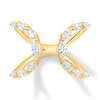 Thumbnail Image 1 of 1 CT. T.W. Marquise Diamond Double Loop Open Ring in 10K Gold