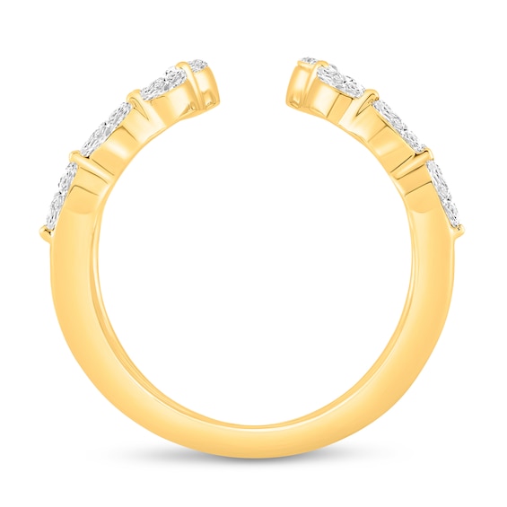 1 CT. T.w. Marquise Diamond Double Loop Open Ring in 10K Gold