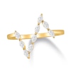 Thumbnail Image 1 of 1/3 CT. T.W. Marquise Diamond Linear Zig-Zag Ring in 10K Gold