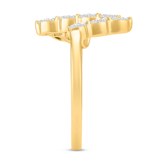 1/3 CT. T.w. Marquise Diamond Linear Zig-Zag Ring in 10K Gold