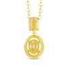 Thumbnail Image 2 of 1/4 CT. T.W. Oval Multi-Diamond Frame Drop Pendant in 10K Gold