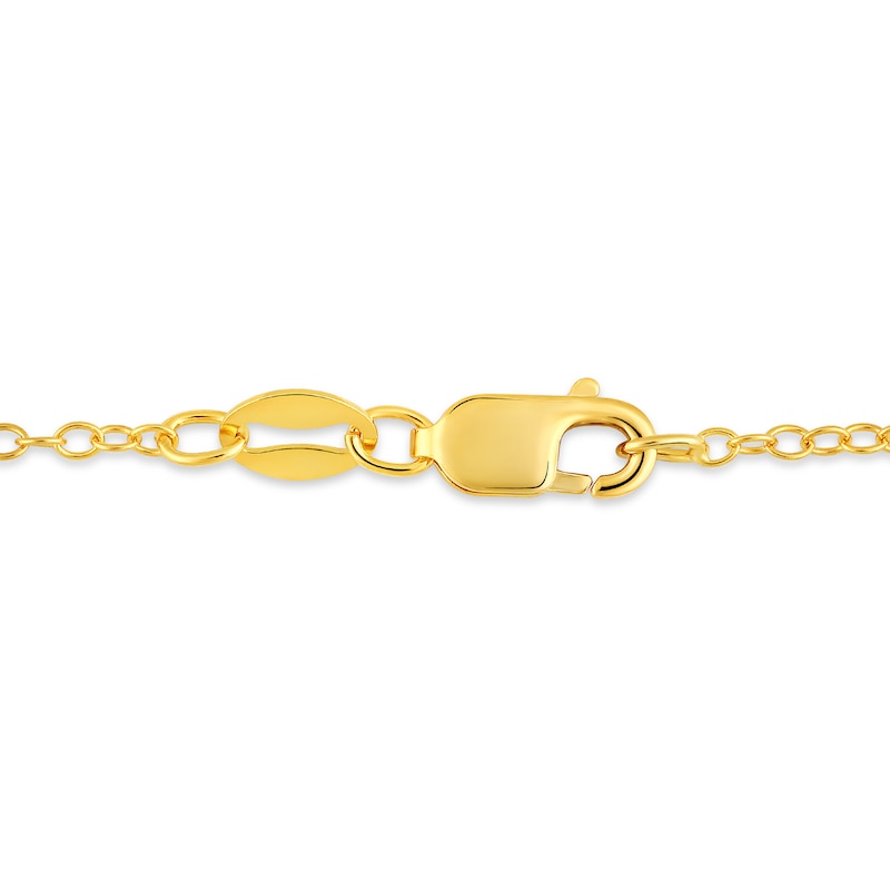 Main Image 4 of 1/4 CT. T.W. Oval Multi-Diamond Frame Drop Pendant in 10K Gold