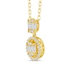 Thumbnail Image 5 of 1/4 CT. T.W. Oval Multi-Diamond Frame Drop Pendant in 10K Gold