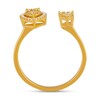 Thumbnail Image 2 of 3/8 CT. T.W. Pear Multi-Diamond Frame Open Shank Ring in 10K Gold