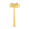 Thumbnail Image 3 of 3/8 CT. T.W. Rectangle Multi-Diamond Octagon Frame Open Shank Ring in 10K Gold