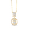 Thumbnail Image 1 of 3/8 CT. T.W. Rectangle Multi-Diamond Octagon Frame Drop Pendant in 10K Gold