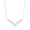 Thumbnail Image 1 of 1 CT. T.W. Certified Lab-Grown Diamond Graduated Seven Stone Necklace in 14K White Gold (F/SI2)