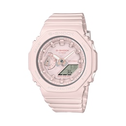 Ladies' Casio G-Shock S Series Pink Resin Strap Watch with Pink Dial (Model: GMAS2100BA4A)
