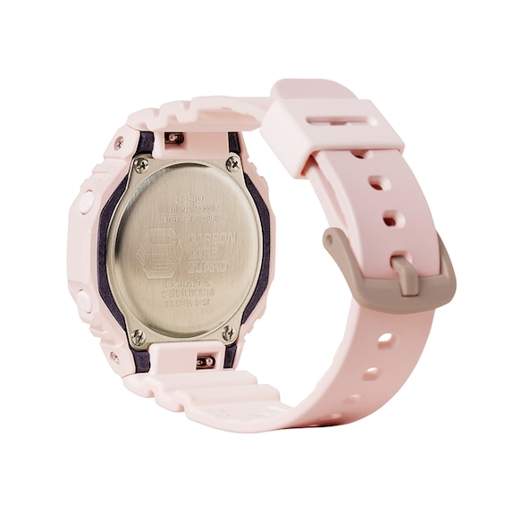 Ladies' Casio G-Shock S Series Pink Resin Strap Watch with Pink Dial (Model: Gmas2100Ba4A)