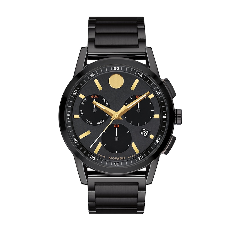 Men's Movado Museum Sport Black PVD Chronograph Watch with Black Dial (Model: 0607802)