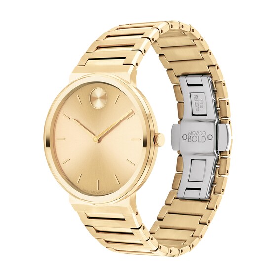 Men's Movado Bold Horizon Gold-Tone IP Watch with Gold-Tone Dial (Model: 3601081)