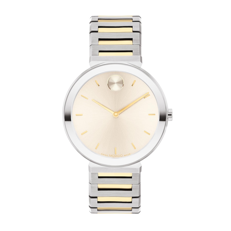 Main Image 1 of Ladies' Movado Bold Horizon Two-Tone IP Watch with Beige Dial (Model: 3601091)