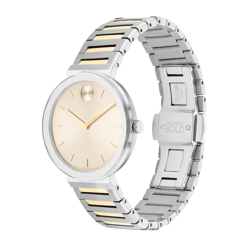 Ladies' Movado Bold Horizon Two-Tone IP Watch with Beige Dial (Model: 3601091)