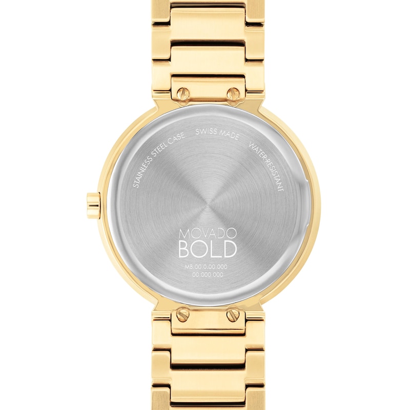 Ladies' Movado Bold Horizon Gold-Tone IP Watch with Beige Dial (Model: 3601088)