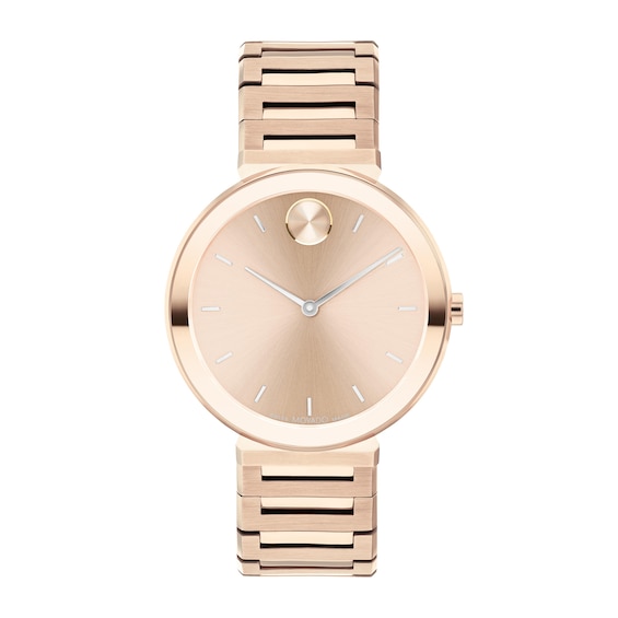 Ladies' Movado Bold Horizon Rose-Tone IP Watch with Rose-Tone Dial (Model: 3601089)