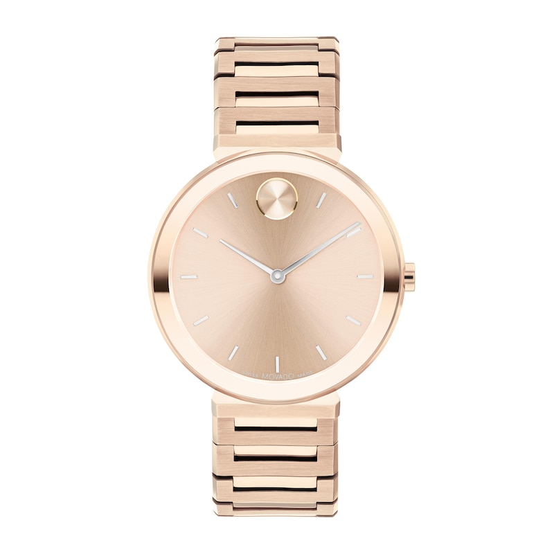 Main Image 1 of Ladies' Movado Bold Horizon Rose-Tone IP Watch with Rose-Tone Dial (Model: 3601089)