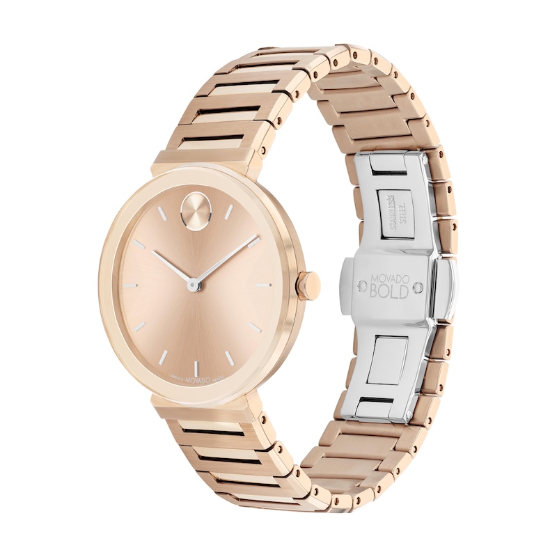 Main Image 2 of Ladies' Movado Bold Horizon Rose-Tone IP Watch with Rose-Tone Dial (Model: 3601089)