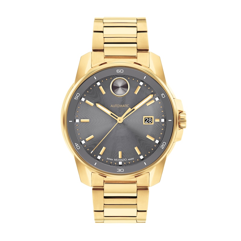 Main Image 1 of Men's Movado Bold Verso Gold-Tone IP Automatic Watch with Grey Dial (Model: 3601053)