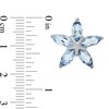 Thumbnail Image 3 of Marquise Blue Topaz Petals Star-Shaped Flower Stud Earrings in Sterling Silver