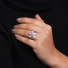 Thumbnail Image 2 of Marquise Blue Topaz Petals Star-Shaped Flower Ring in Sterling Silver