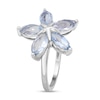 Thumbnail Image 3 of Marquise Blue Topaz Petals Star-Shaped Flower Ring in Sterling Silver