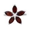 Thumbnail Image 4 of Marquise Garnet Petals Star-Shaped Flower Ring in Sterling Silver