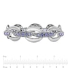 Thumbnail Image 3 of Graduated Tanzanite Bold Interlocking Chain Link Line Bracelet in Sterling Silver