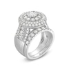 Thumbnail Image 2 of 2-7/8 CT. T.W. Multi-Diamond Layered Double Frame Multi-Row Bridal Set in 10K White Gold