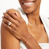 Thumbnail Image 2 of 1 CT. T.W. Diamond Cushion-Shaped Frame Triple Row Engagement Ring in 14K White Gold (I/I1)
