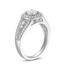 Thumbnail Image 3 of 1 CT. T.W. Diamond Frame Side Accent Duo Split Shank Engagement Ring in 14K White Gold (I/I2)